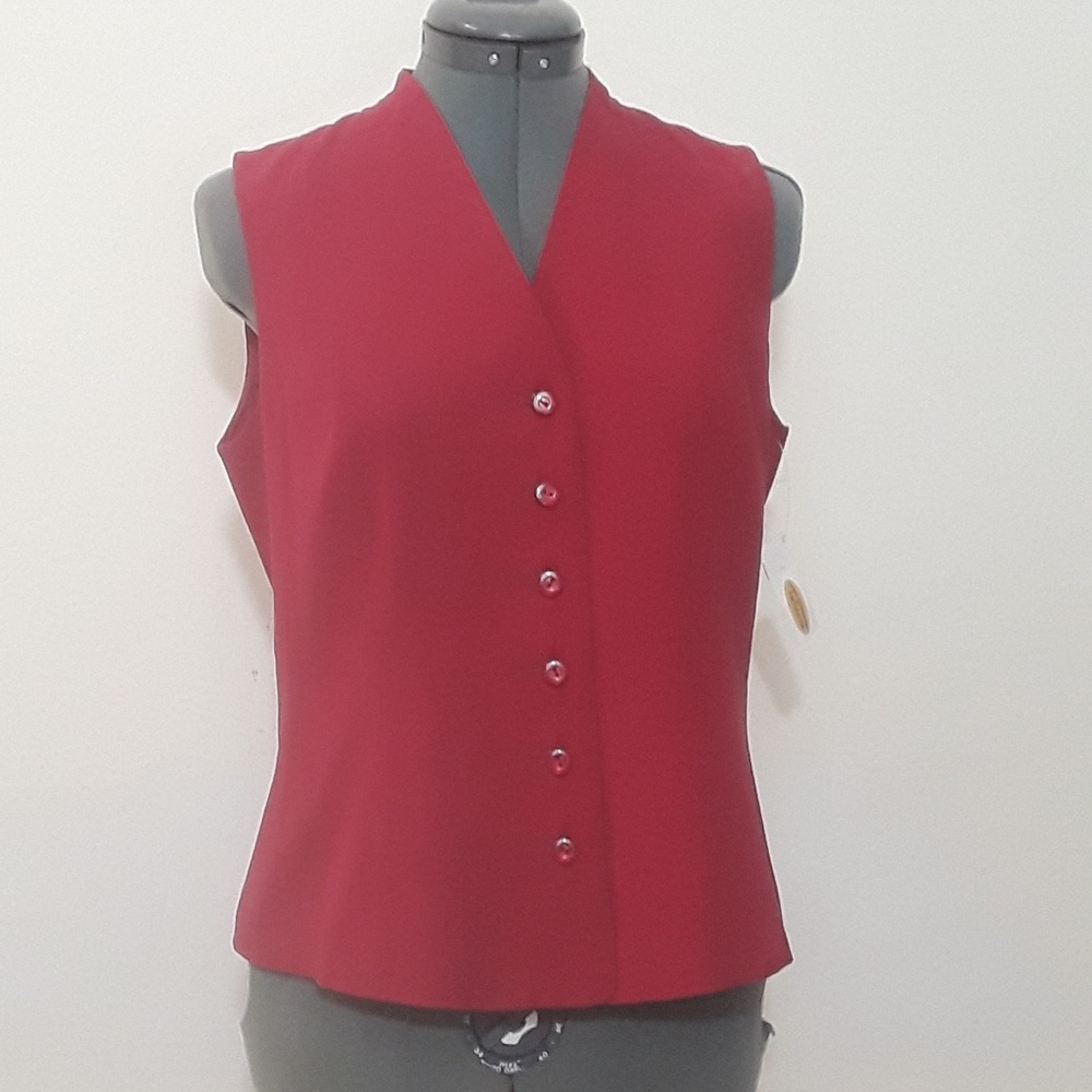 Talbots Cranberry Silk Vest
